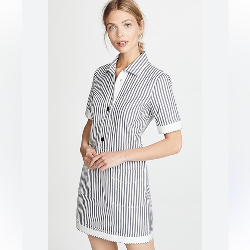 Derek Lam 10 Crosby Striped Utility Shirt Dress